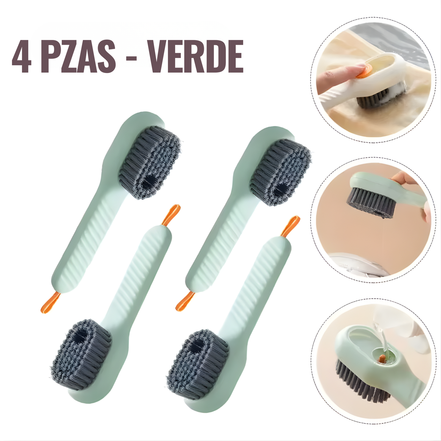 CEPILLO MULTIUSOS CON DISPENSADOR AUTOMÁTICO