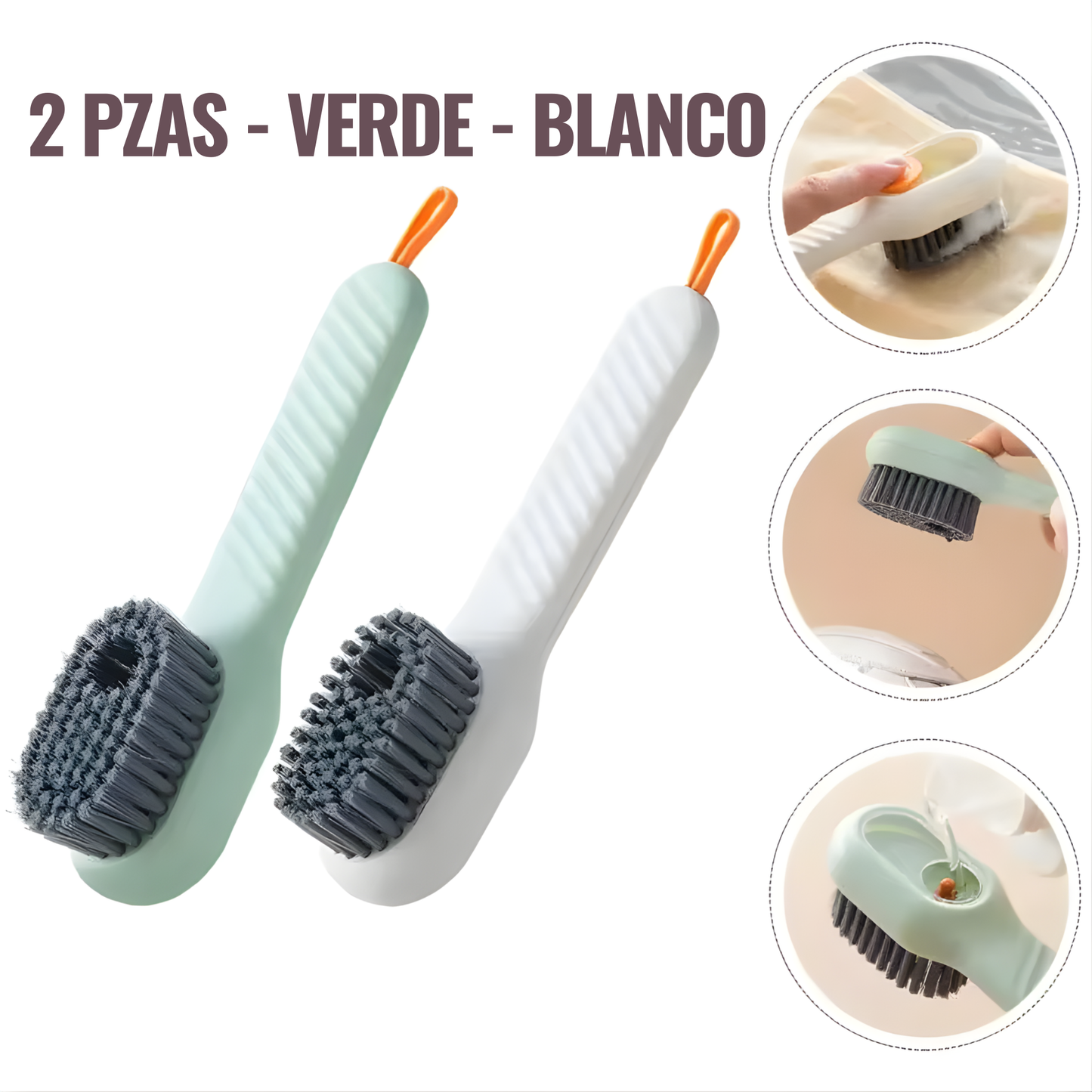 CEPILLO MULTIUSOS CON DISPENSADOR AUTOMÁTICO