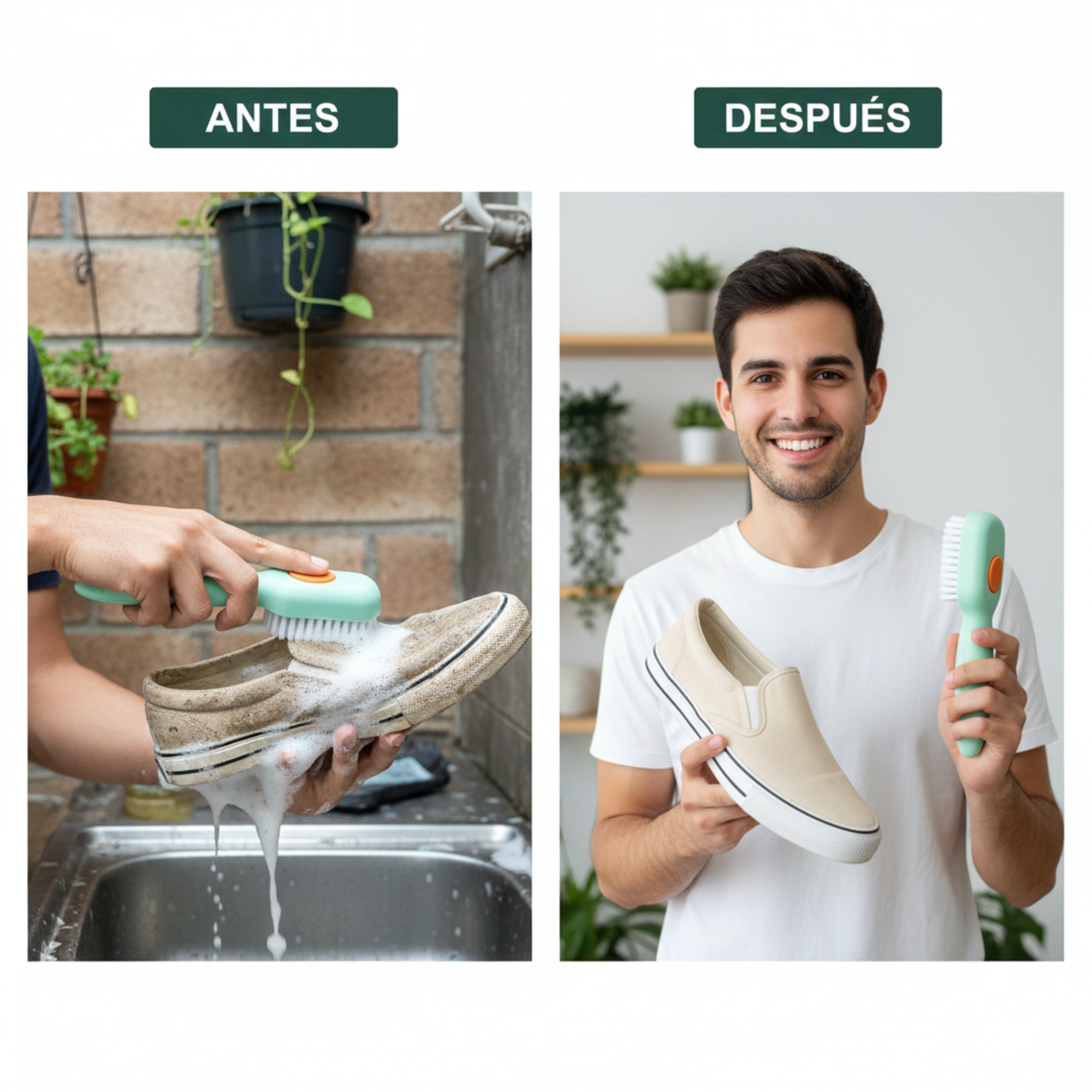 CEPILLO MULTIUSOS CON DISPENSADOR AUTOMÁTICO